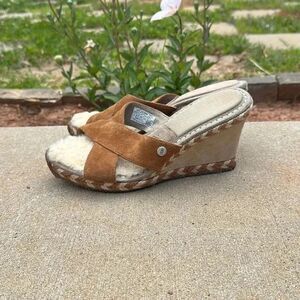 UGG Margott 1689 Suede Wedge Espadrilles